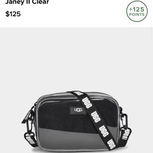 NWT! UGG Janey II clear crossbody bag in black